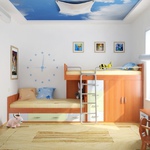 Натяжные потолки "Небо" в детской комнате